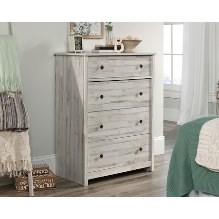 Sauder River Ranch 4-Drawer Chest White Plank 430048